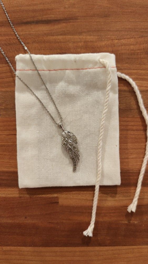 Sterling Silver Angel Wing Necklace
