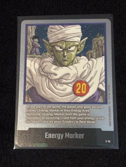 DRAGON BALL FUSION WORLD PICCOLO ENERGY MARKER E-55 (SILVER) MANGA BOOSTER VOL 1
