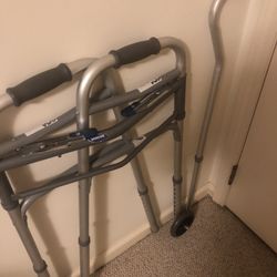Roller Walker And Cane