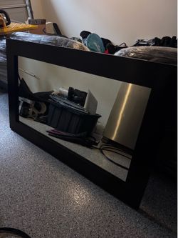 Large wooden mirror
