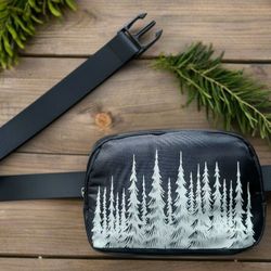 Adventure-Ready Fanny Pack | Waist Bag| Crossbody Bag | Forest Trees Design