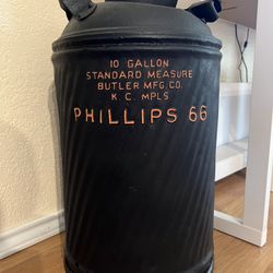 Antique Phillips 66 10 Gallon Oil Can