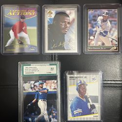 Ken Griffey Jr - 5 Baseball Cards (Great Condition) 