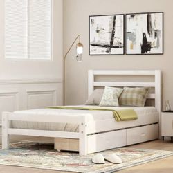 Twin Bed Frame With Drawer 