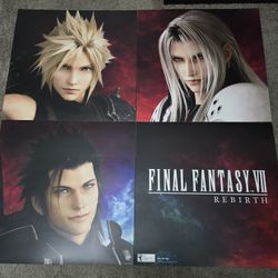 Final Fantasy Rebirth Gamestop Promotional Posters