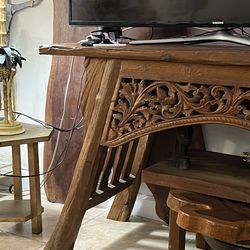 Handmade wood console table from late 80’s