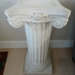 Greek Style White Plant Pedestal