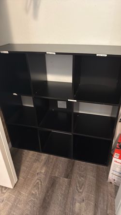 Black Cube Storage Shelf Unit
