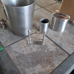 4 pc stainless steel bathroom set