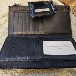 Adrienne Vittadini Black Clutch Wallet