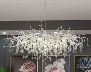 Beautiful Brand New Lighting.  Crystals Still Packaged.