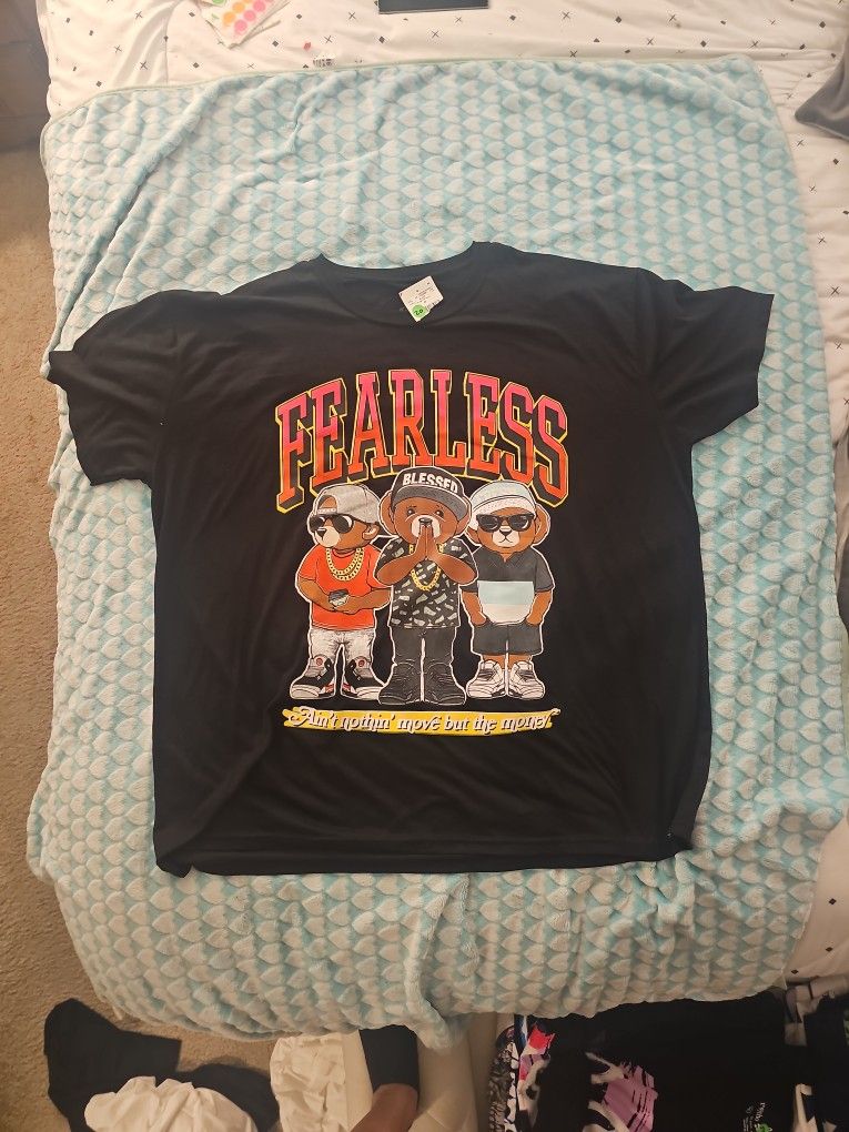 Black Tee Shirt 3xl Fearless