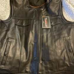 Motorcycle Vest Size Xl Black 