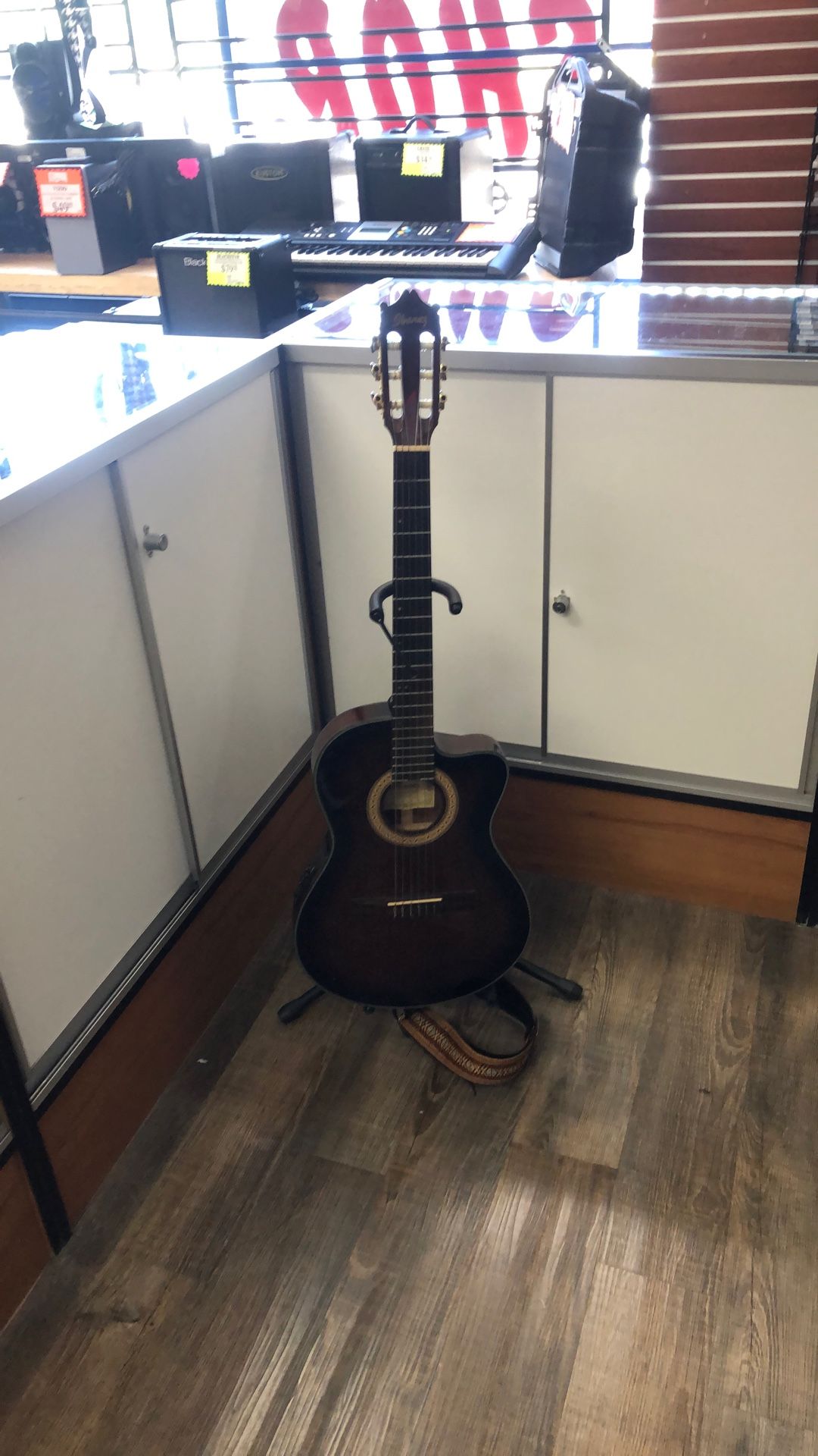 96091 Ibanez Ga35tce-dvs-3r-02 6-string Electric Acoustic Sunburst Classical In Soft Case 576669