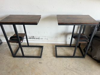 End tables with charging dock