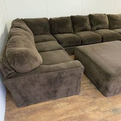 Brown Sectional Couch/free Delivery