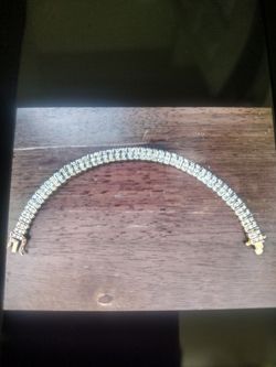 Sterling silver gold plated tennis bracelets