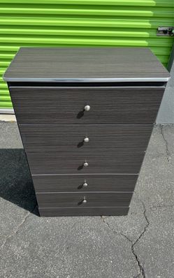 5-Drawer Chest Dresser Dark Gray