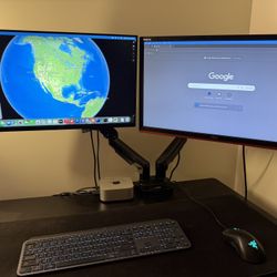 Dual 24” Monitor Setup + HUANUO Gas Spring Arm