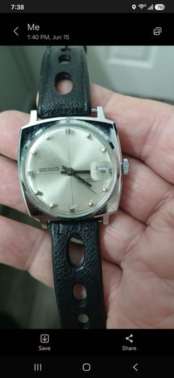 Vintage Seiko Seikomatic Day Date Men's Automatic  stainless steel watch