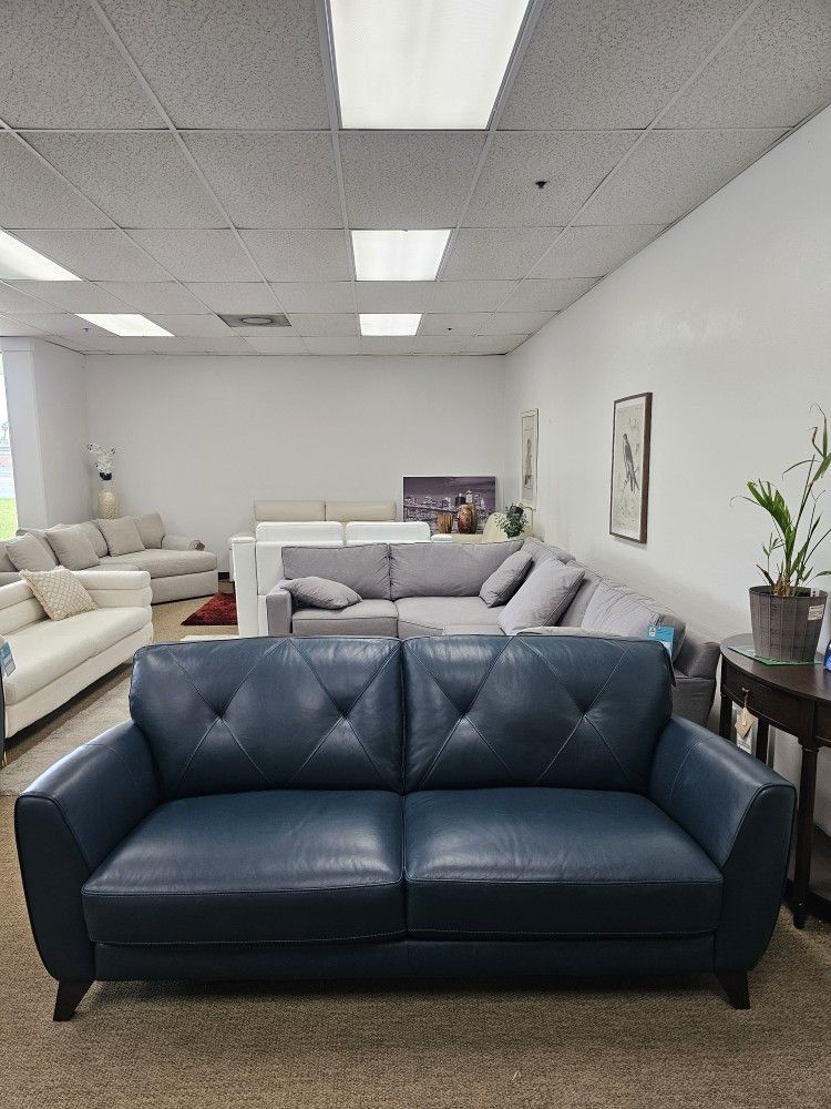 100% Real Leather Sofa-Myia