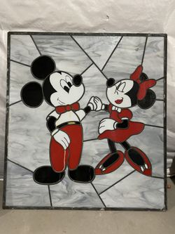 Mickey & Minnie One-of-a-Kind Stained Glass 
