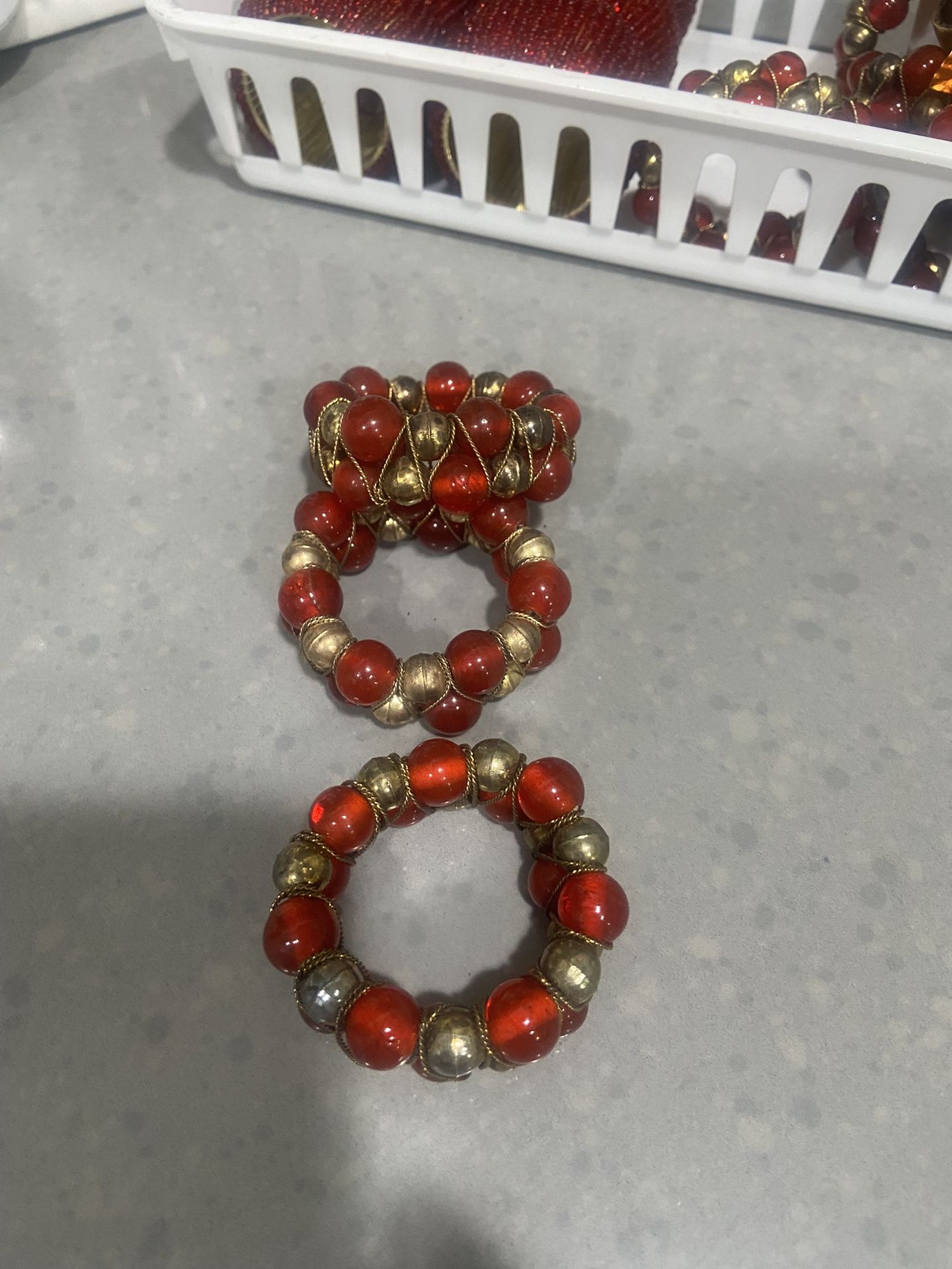 8 Christmas Rings Napkins Holders