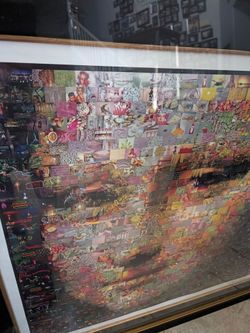 Large Framed Photo Collage Art Print