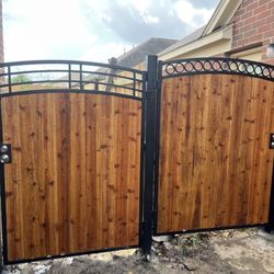 Gates Doors Pool Fence Carports Puertas Portones Cercas De Metal Wood Fence 