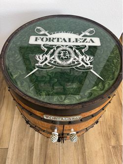 Fortaleza Tequila themed barrel Liquor cabinet