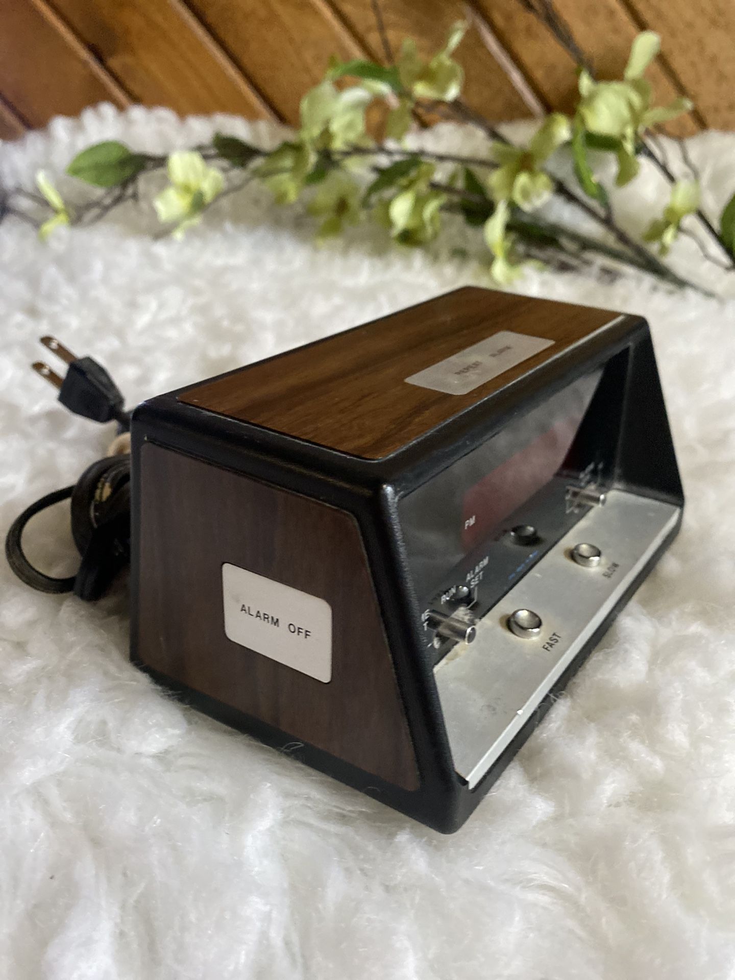 Vintage Wood Alarm Clock