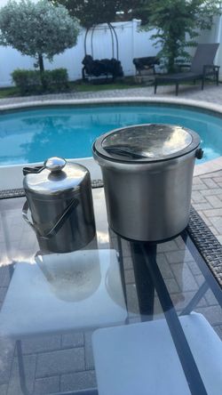 Stainless Steel Ice Bucket Set of 2