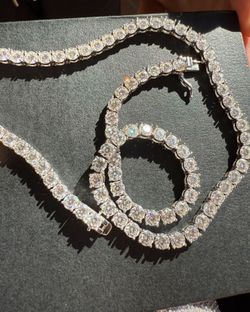 5MM Moissanite Lab Diamond Tennis Chain