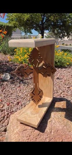 Custom rotating Cross decor