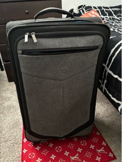 Perry Ellis gray suitcase