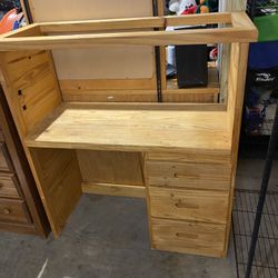 Mini Desk And Bureau Dresser Set With Mirror