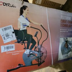 Body Rider Indoor Stationary Fan Bike With Back Support