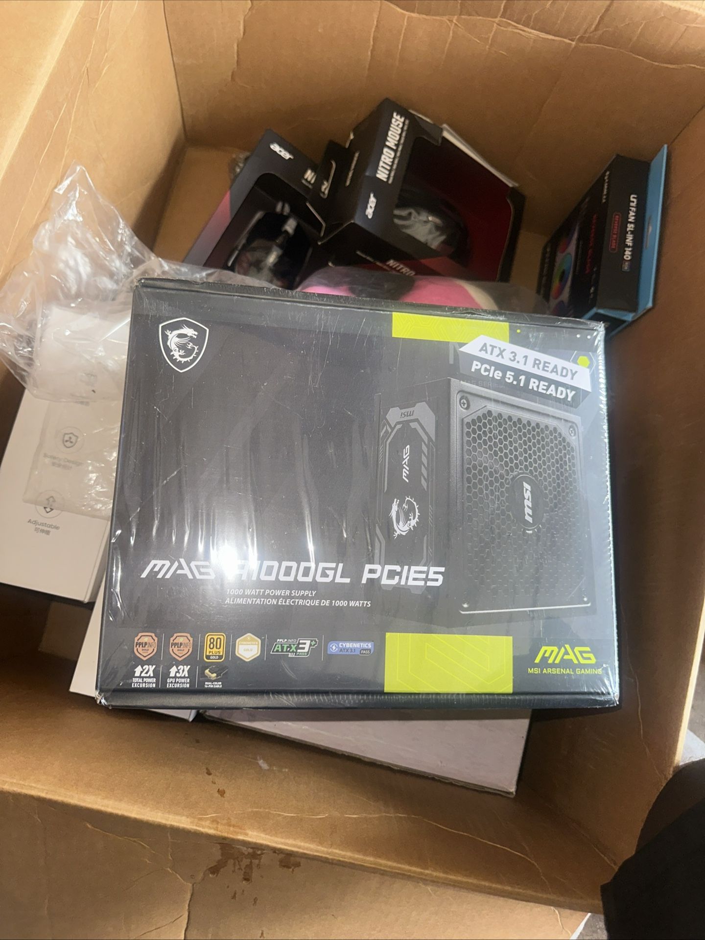 MSI MAG A1000GL PCIE 5 Gaming Power Supply-ATX 3.1 & PCIE 5.1 Ready