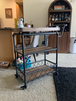Industrial bar cart or coffee cart