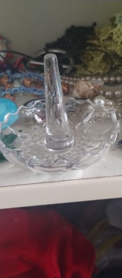 Clear Glass Ring Holder Dish