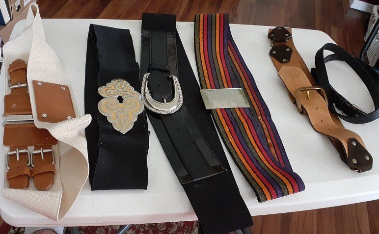 Belts, Elastic & leather Assorted