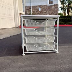 Desk Top 4 Drawer Filing Storage Mesh Tray Drawer Set