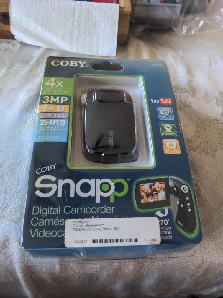 Coby Snap Digital Camcorder New.