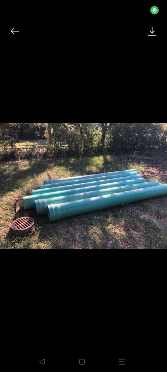 Culvert Pipe/Plastic Drainage Pipe Schedule 26. 15 Inch x14 Foot Pipe