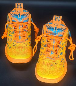PUMA MB.03 LaMelo Ball Orange Blue Yellow Youth Size 4.5Y Women 5.5 311500-01