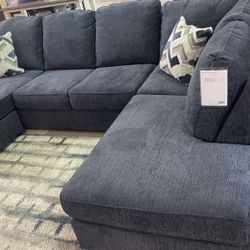 AP🎉2 Piece Double Chaise Sectional,Cobalt// Financing & Delivery 