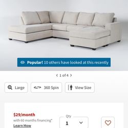 Living Spaces Sectional Couch