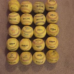20 Gently Used 12 Inch Softballs 