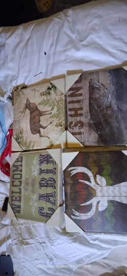 Hunting cabin art
