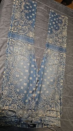 Amiri Bandana Jacquard Jeans
